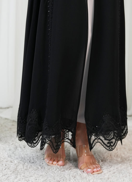 Double chiffon  Lace style and handwork beads  Klosh cutting