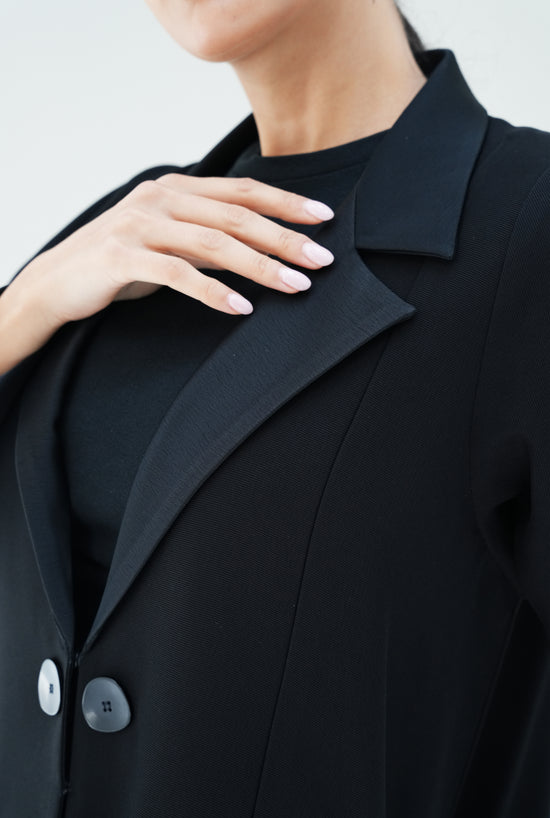 Italian crepe Coat cutting