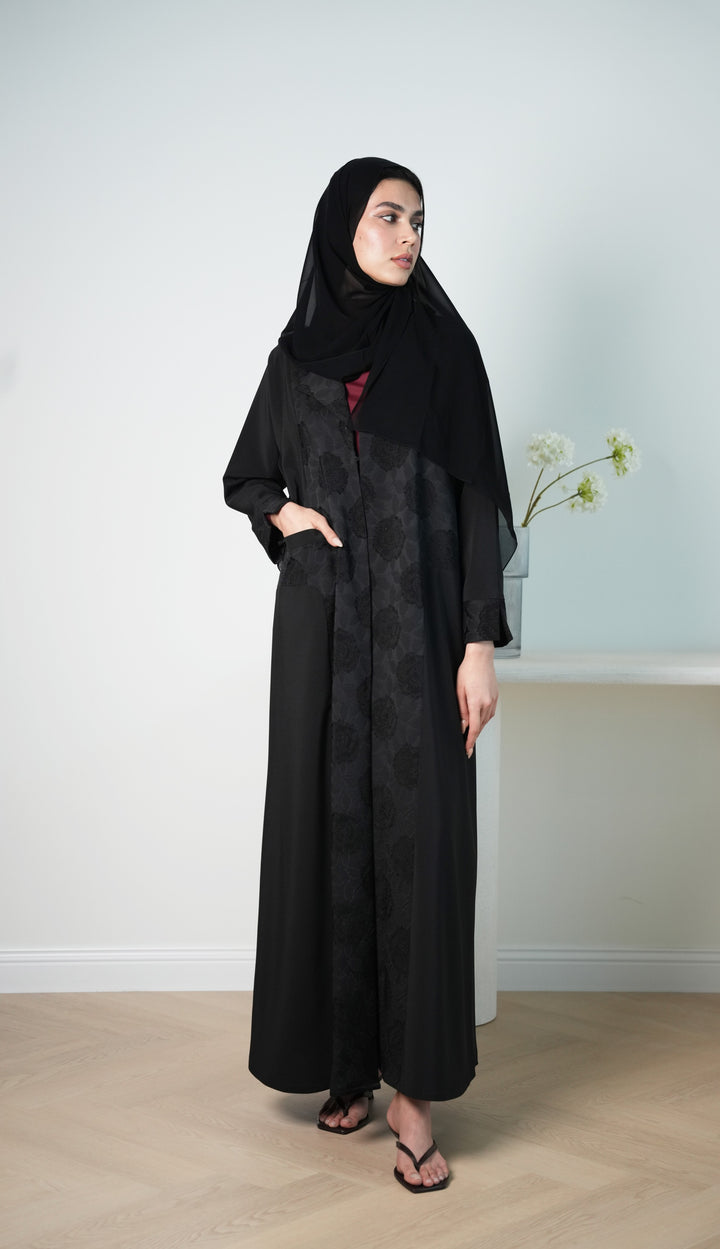 Jacquard Crepe & Plain Crepe Abaya