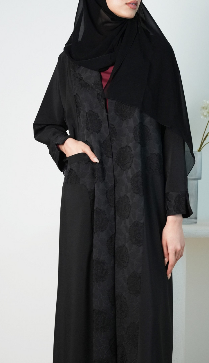 Jacquard Crepe & Plain Crepe Abaya