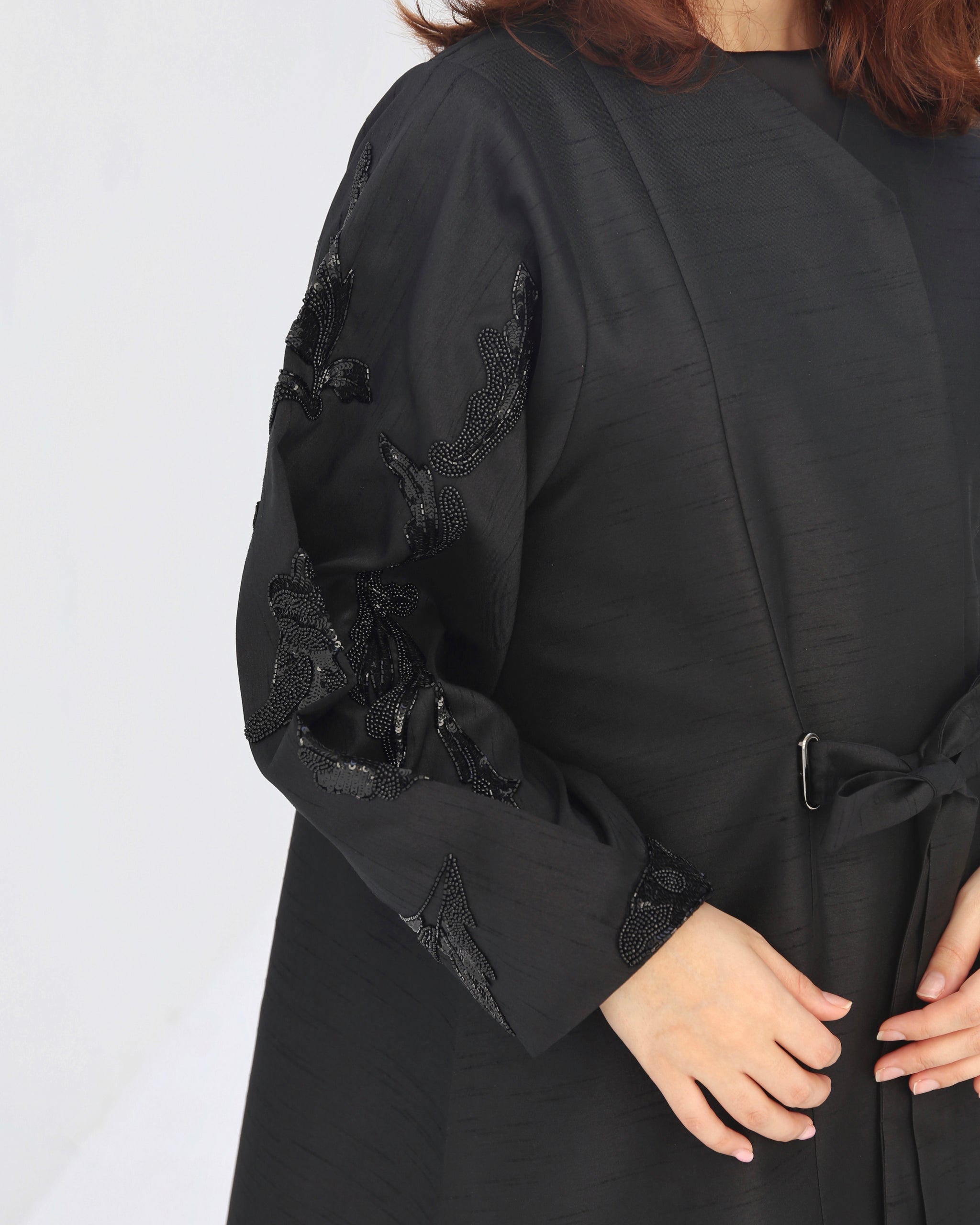 Chinese style Abaya Black