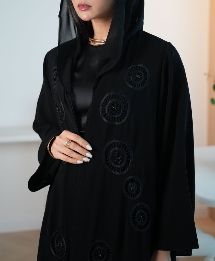 Elegant Safwa Kuwaiti Crepe Abaya