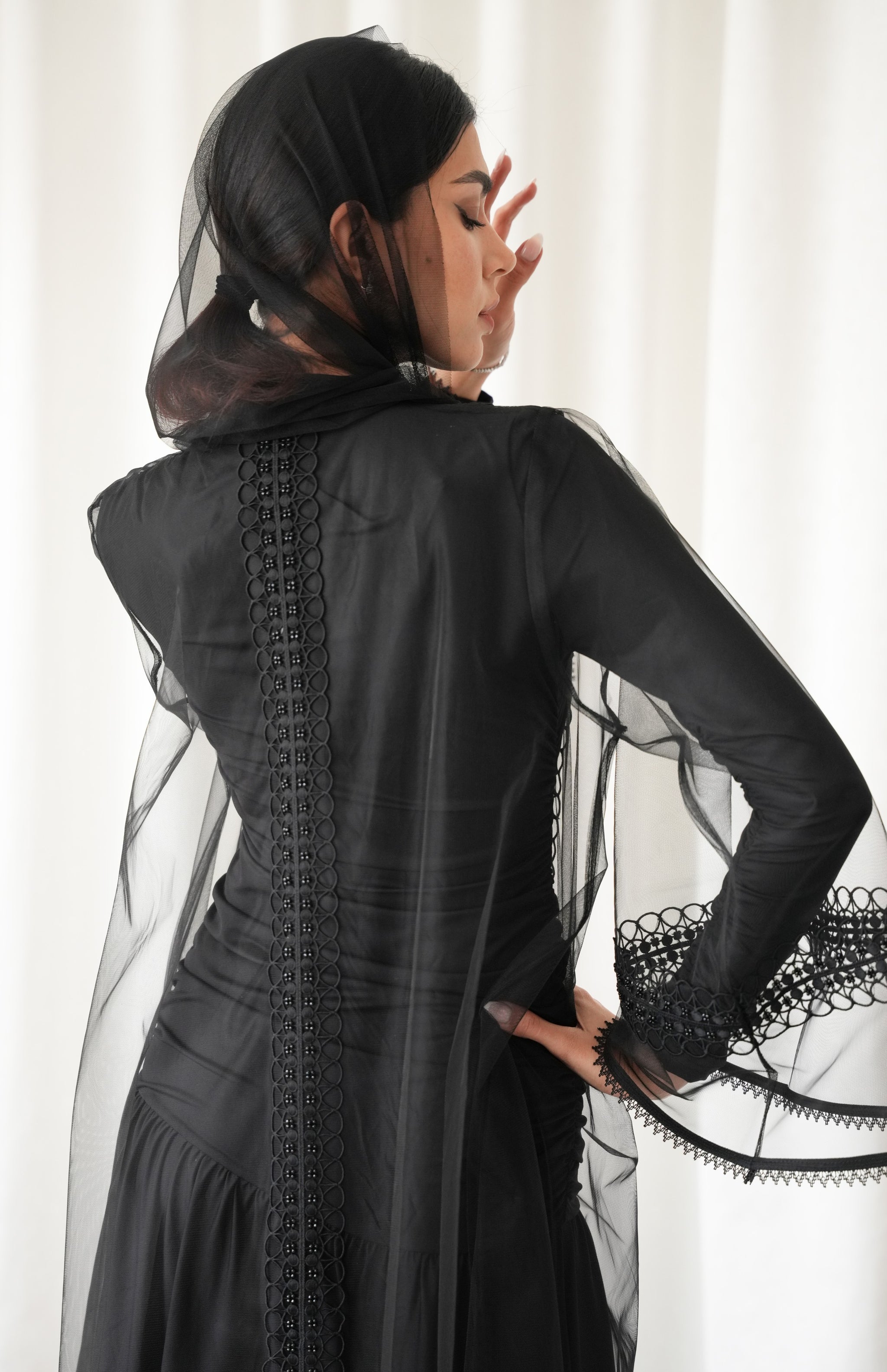 beads work Abaya