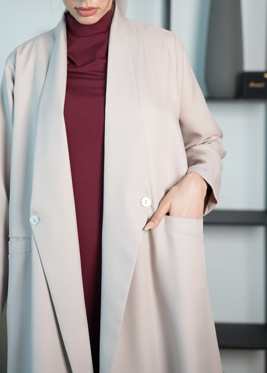 Light Standing Crepe Abaya – Effortless Everyday