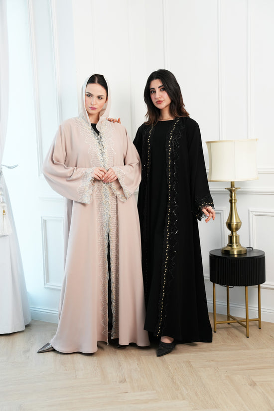 Dantil with handwork beads Abaya