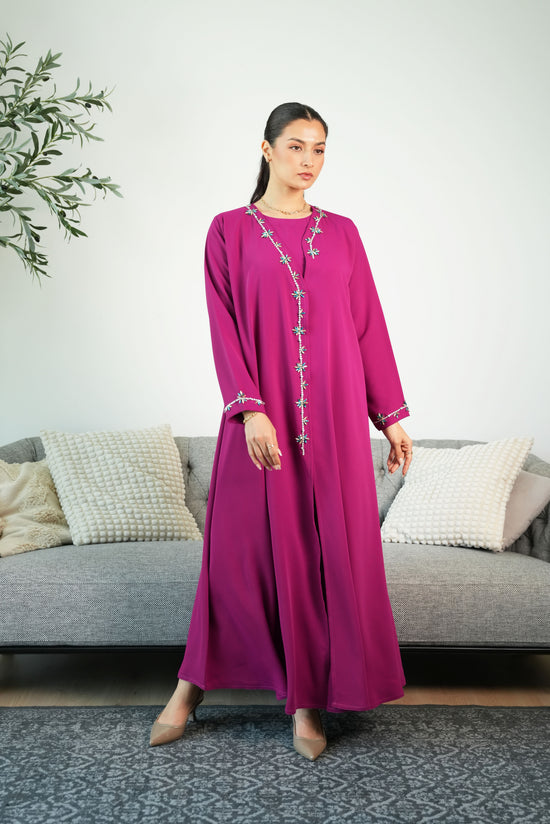 Breathable crepe Abaya with Dress