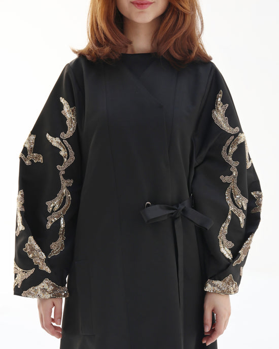 Chinese Style Gold Abaya