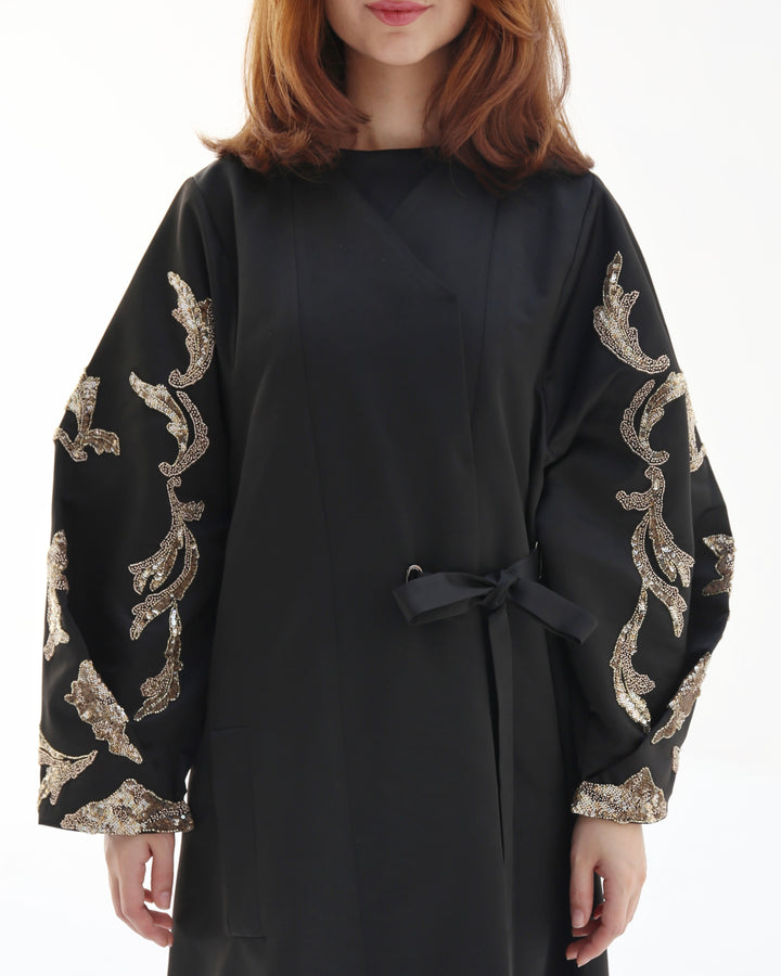 Chinese Style Gold Abaya