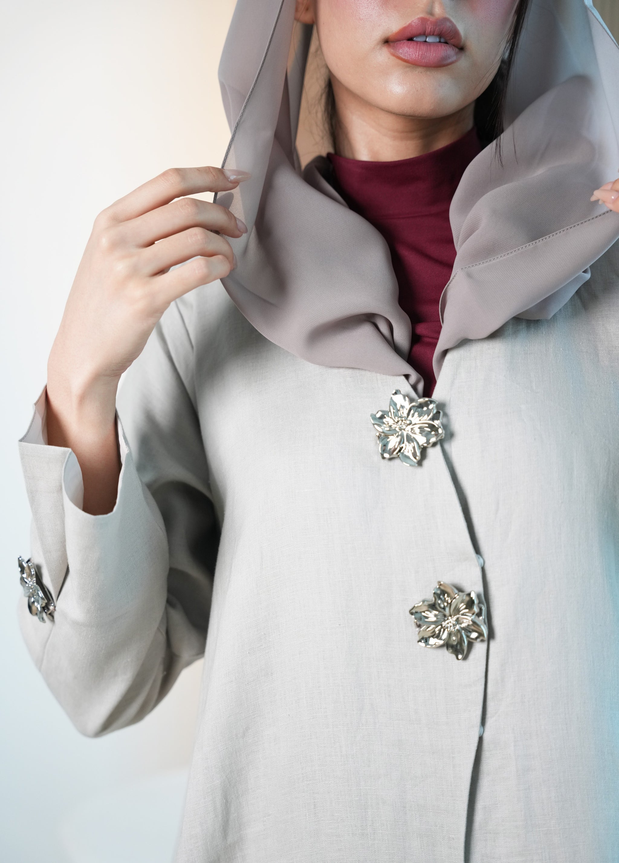 Pure linen Abaya