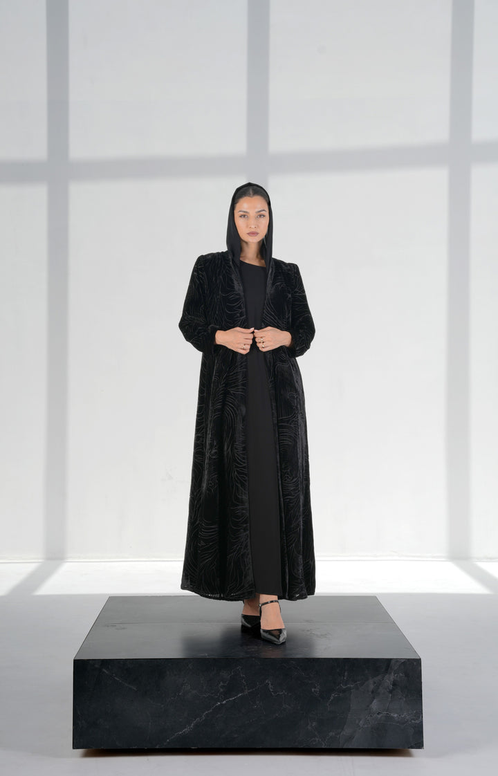Black Velvet Abaya
