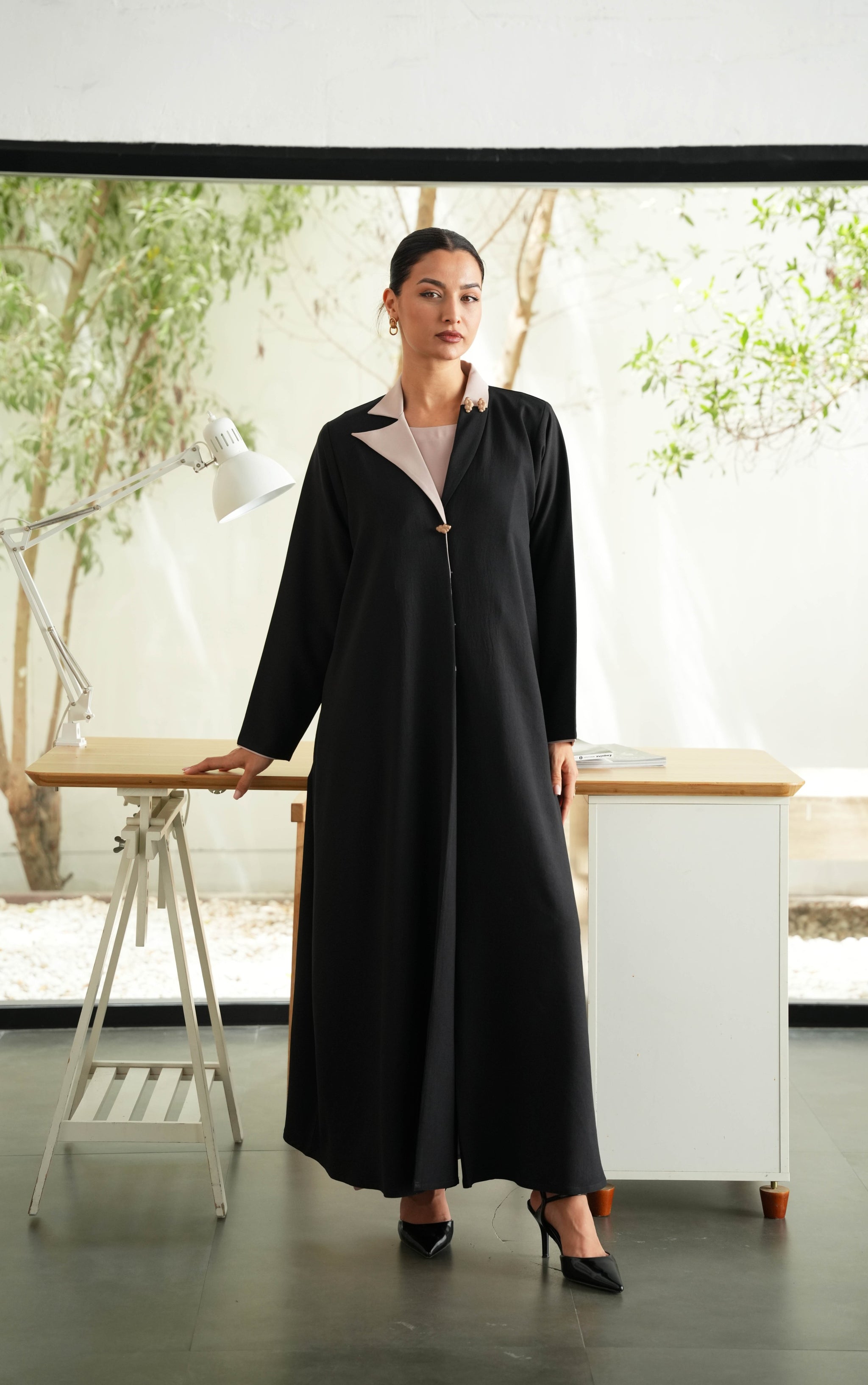 Linen Crepe Abaya , lightweight, breathable fabric