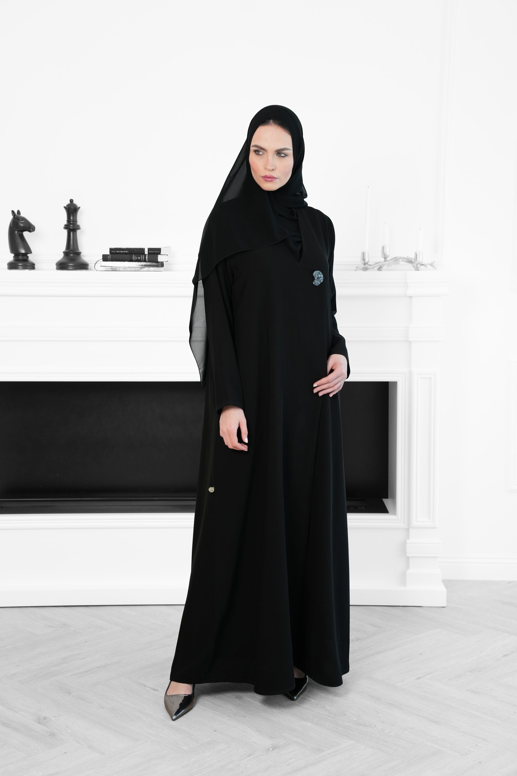 Italian crepe Abaya with a Formal Touch