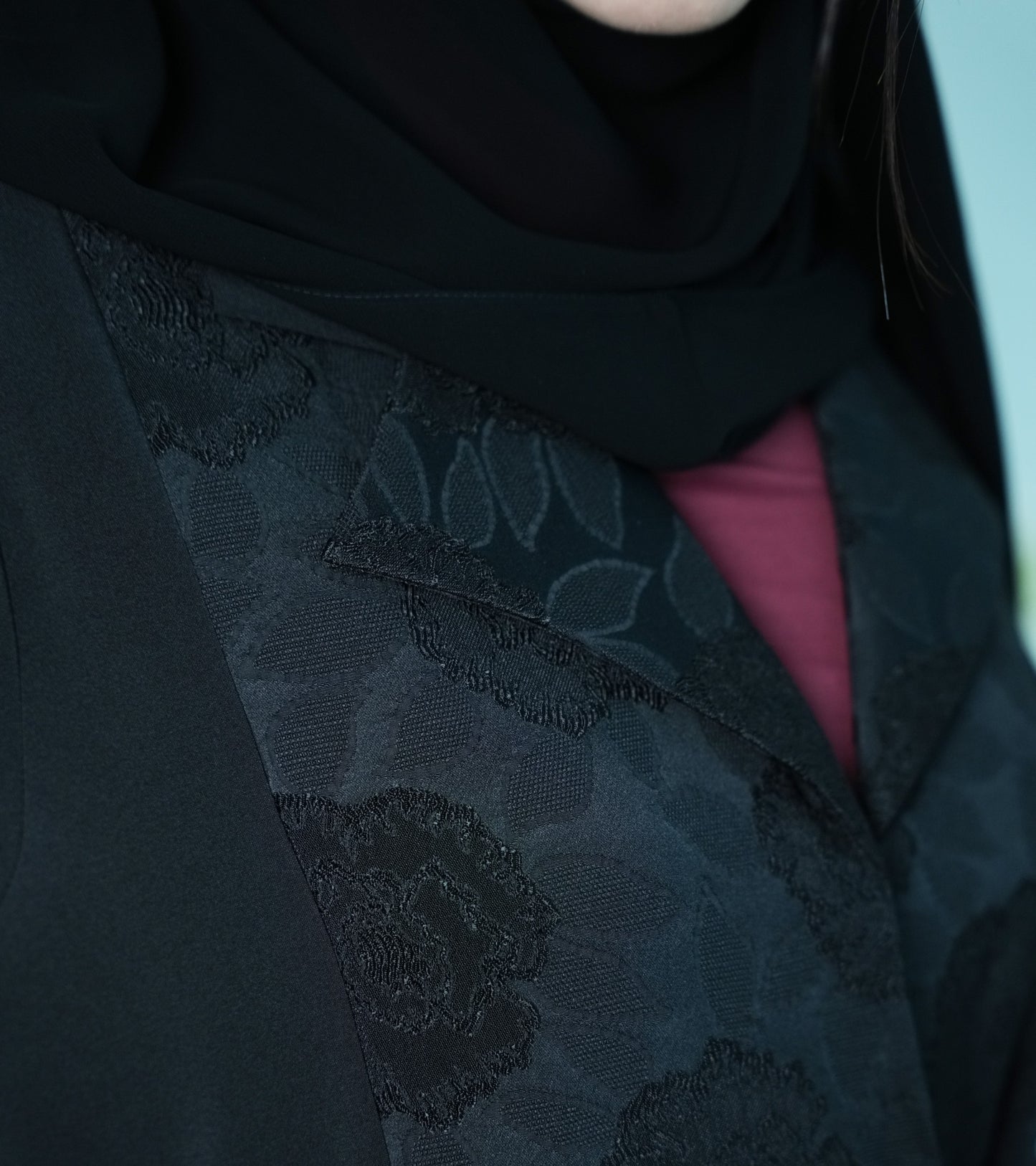 Jacquard Crepe & Plain Crepe Abaya