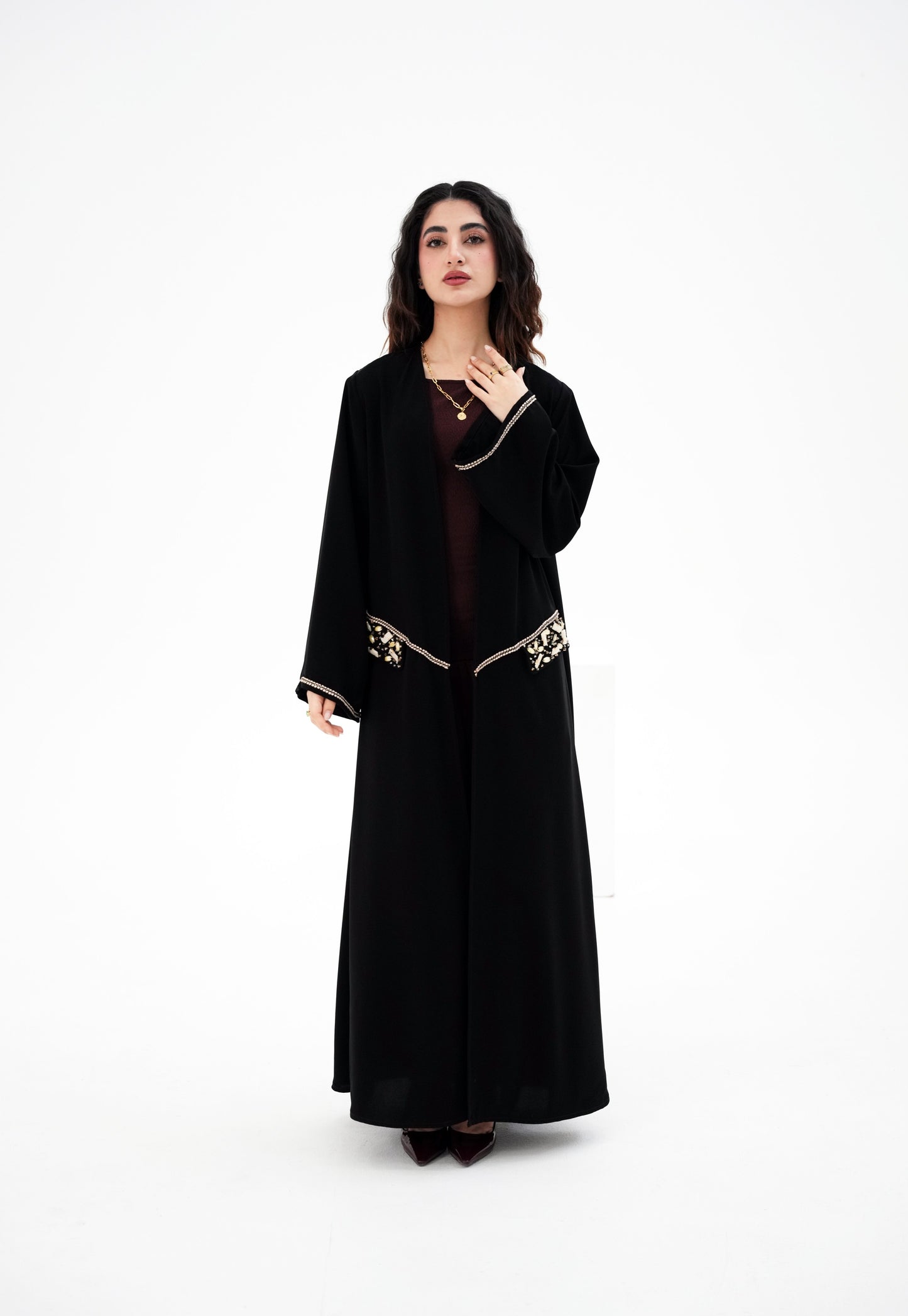 Crystal Pockets Abaya
