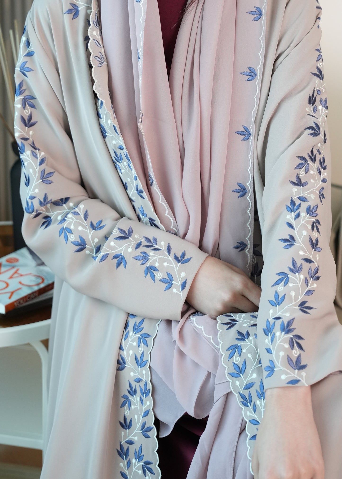 Internet Fabric Abaya with embroidery work