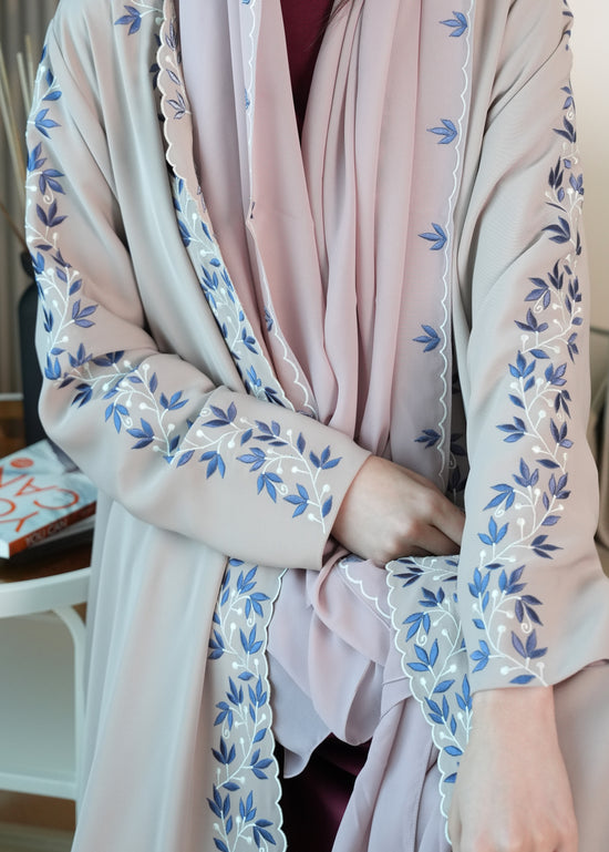 Internet Fabric Abaya with embroidery work