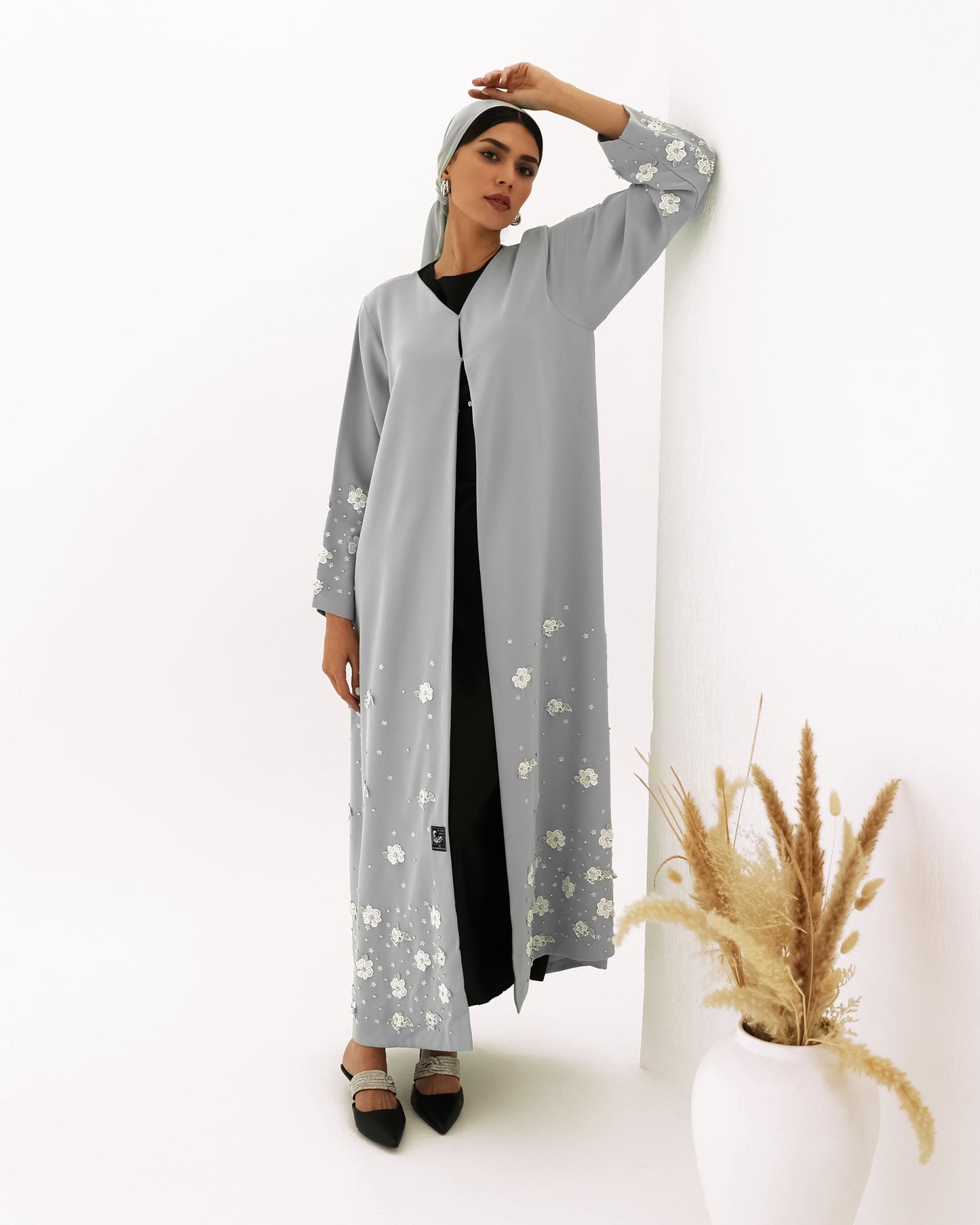 Crystal Flowers Abaya