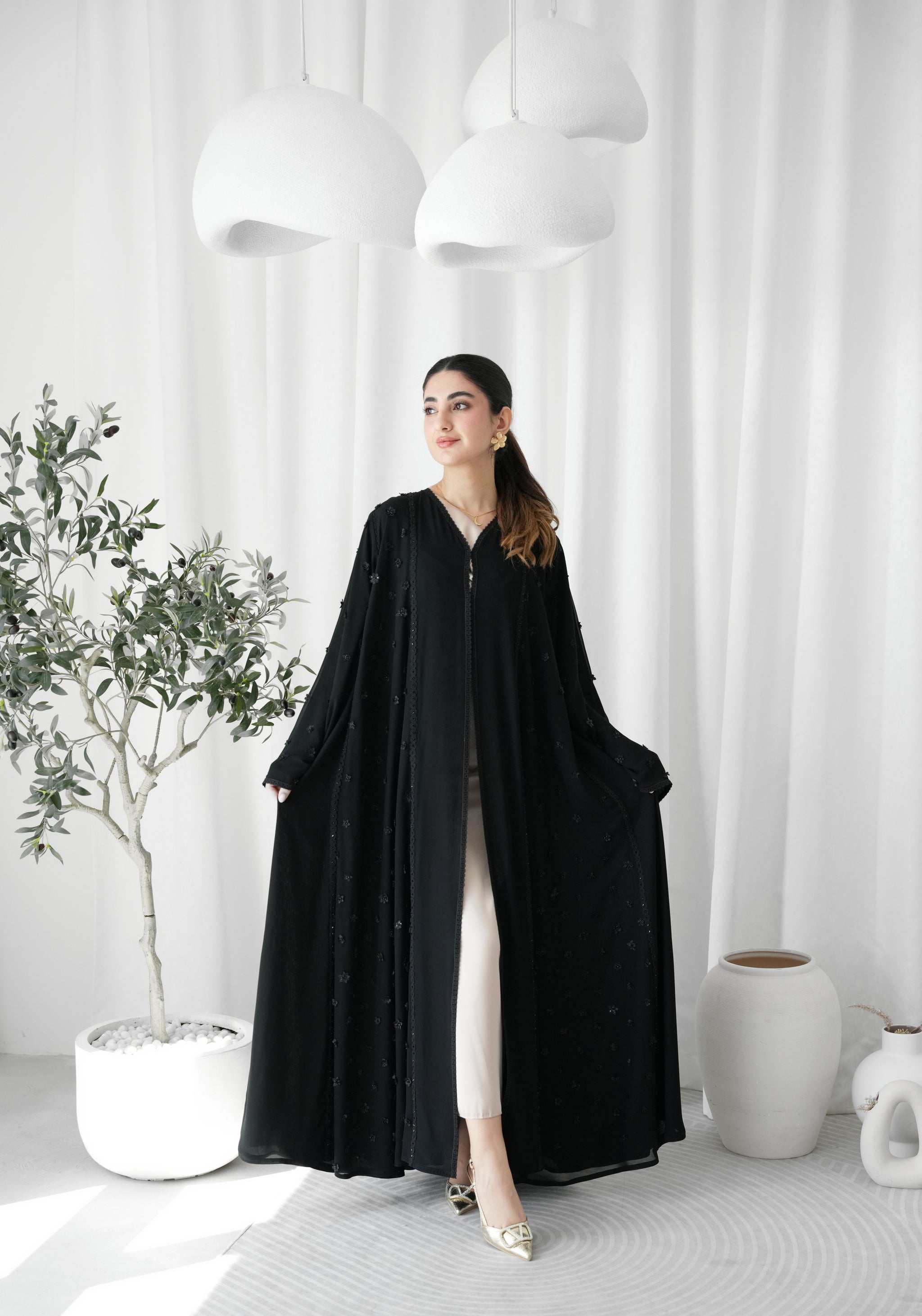 Double shiffon Abaya