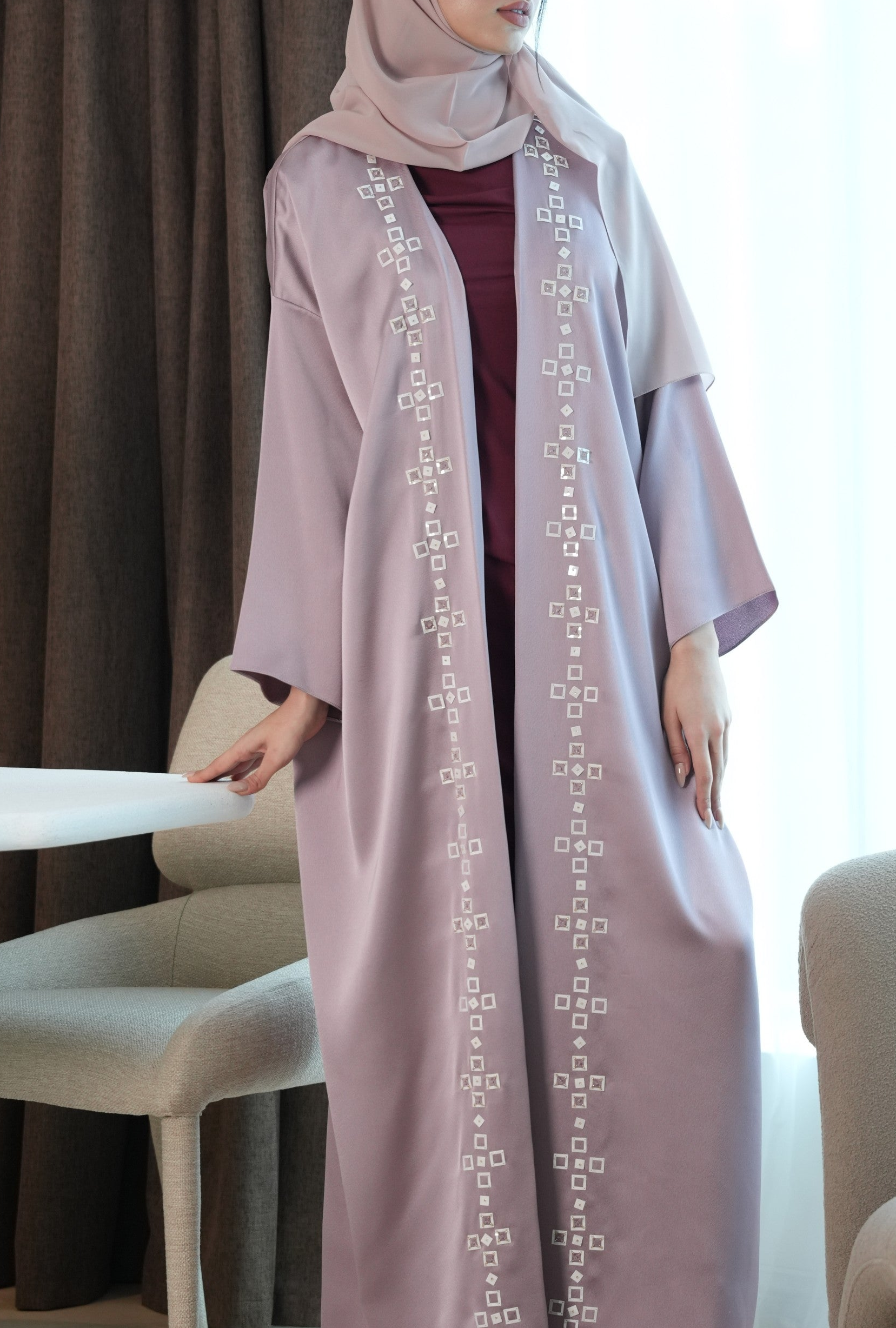 Star Shine Fabric Abaya