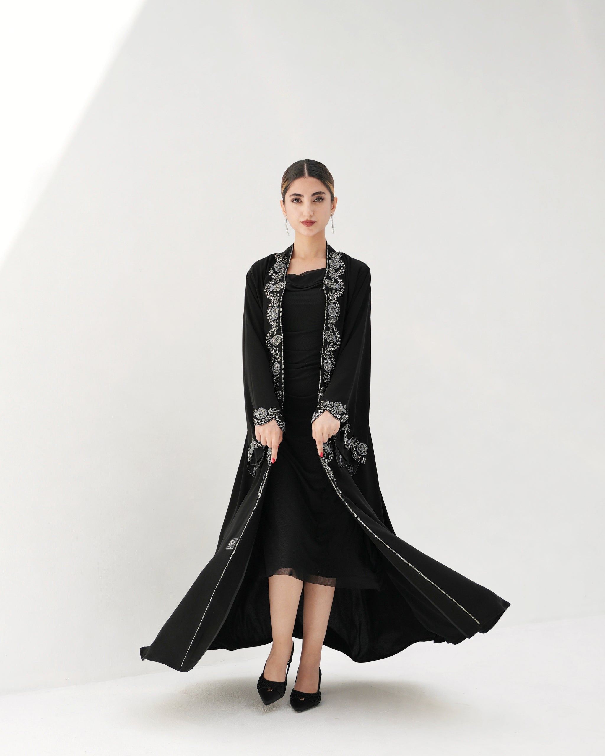 Floral circle Abaya