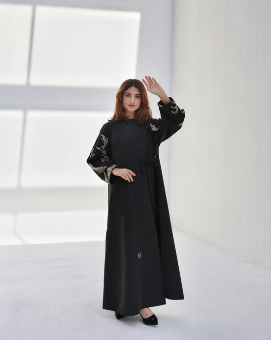 Chinese Style Gold Abaya