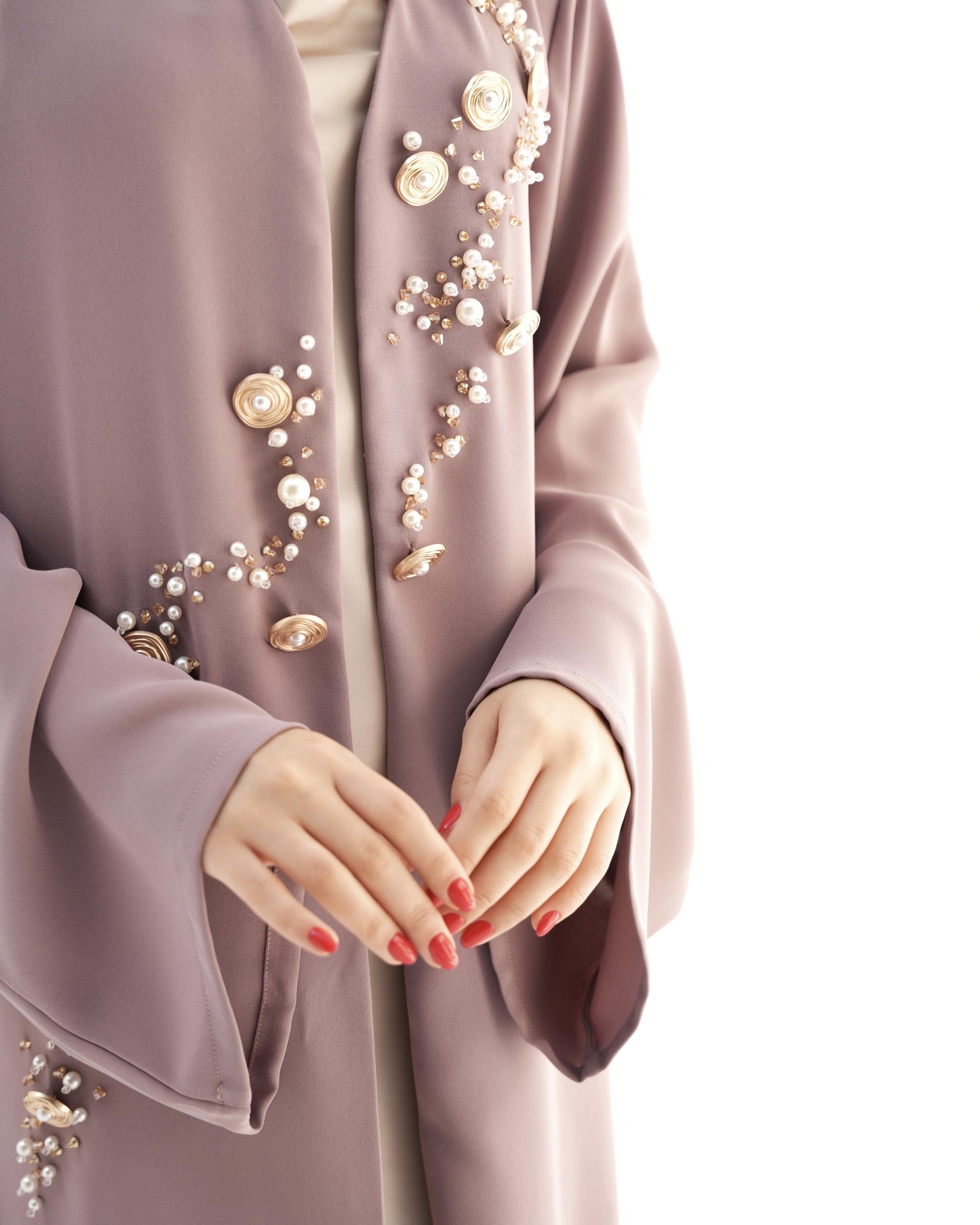 Galaxy - Buttons & crystal Abaya