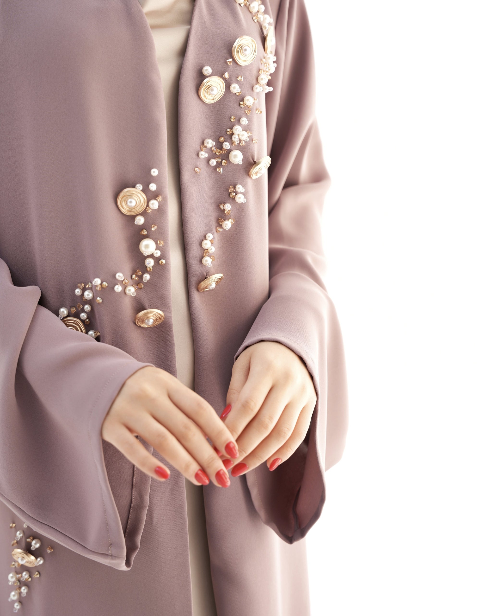 Galaxy - Buttons & crystal Abaya
