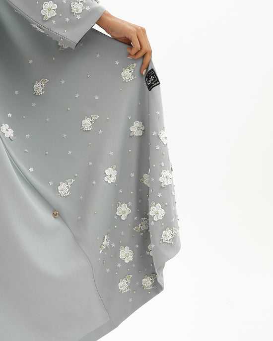 Crystal Flowers Abaya