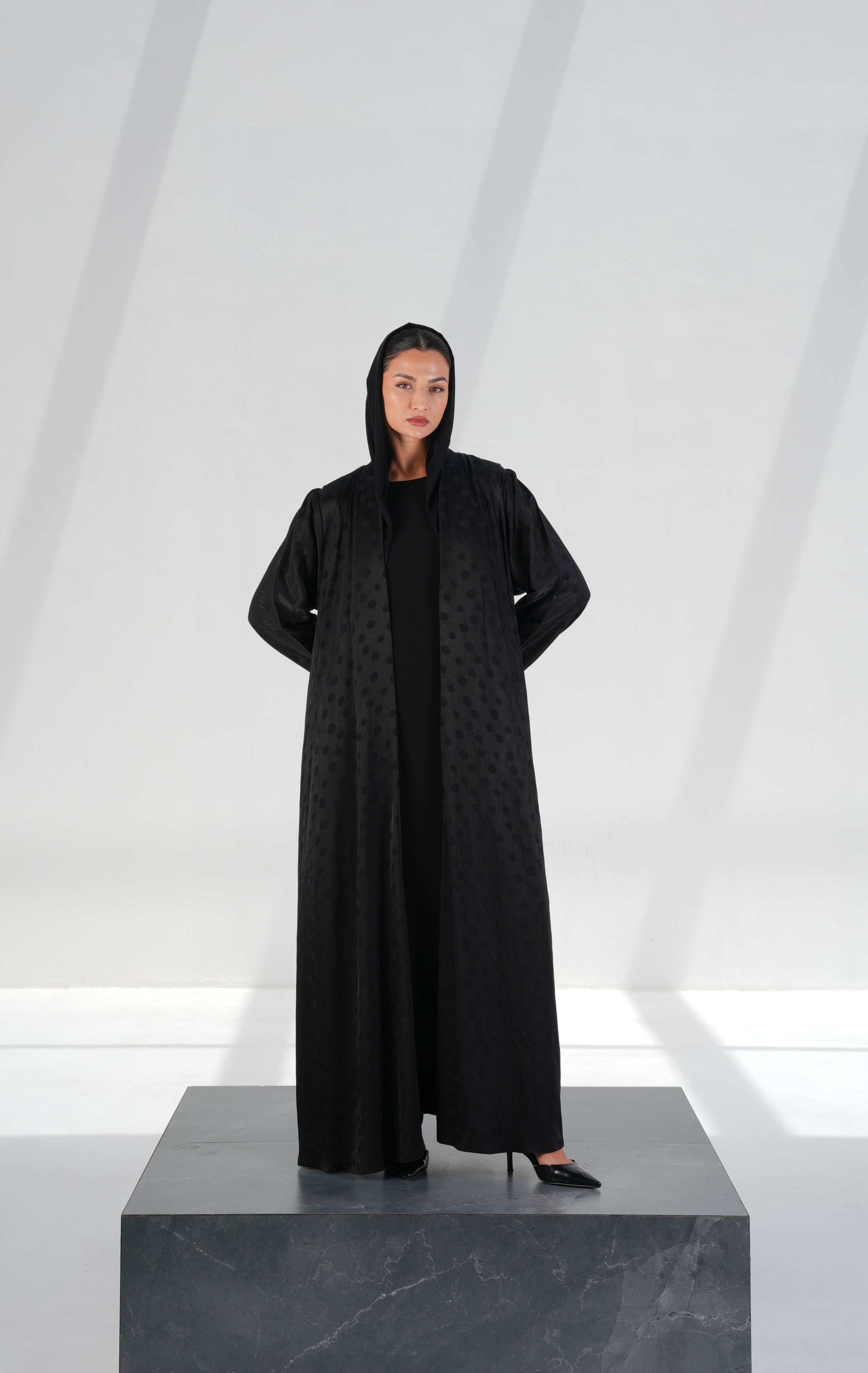 Polka Dot Black with Black Dots