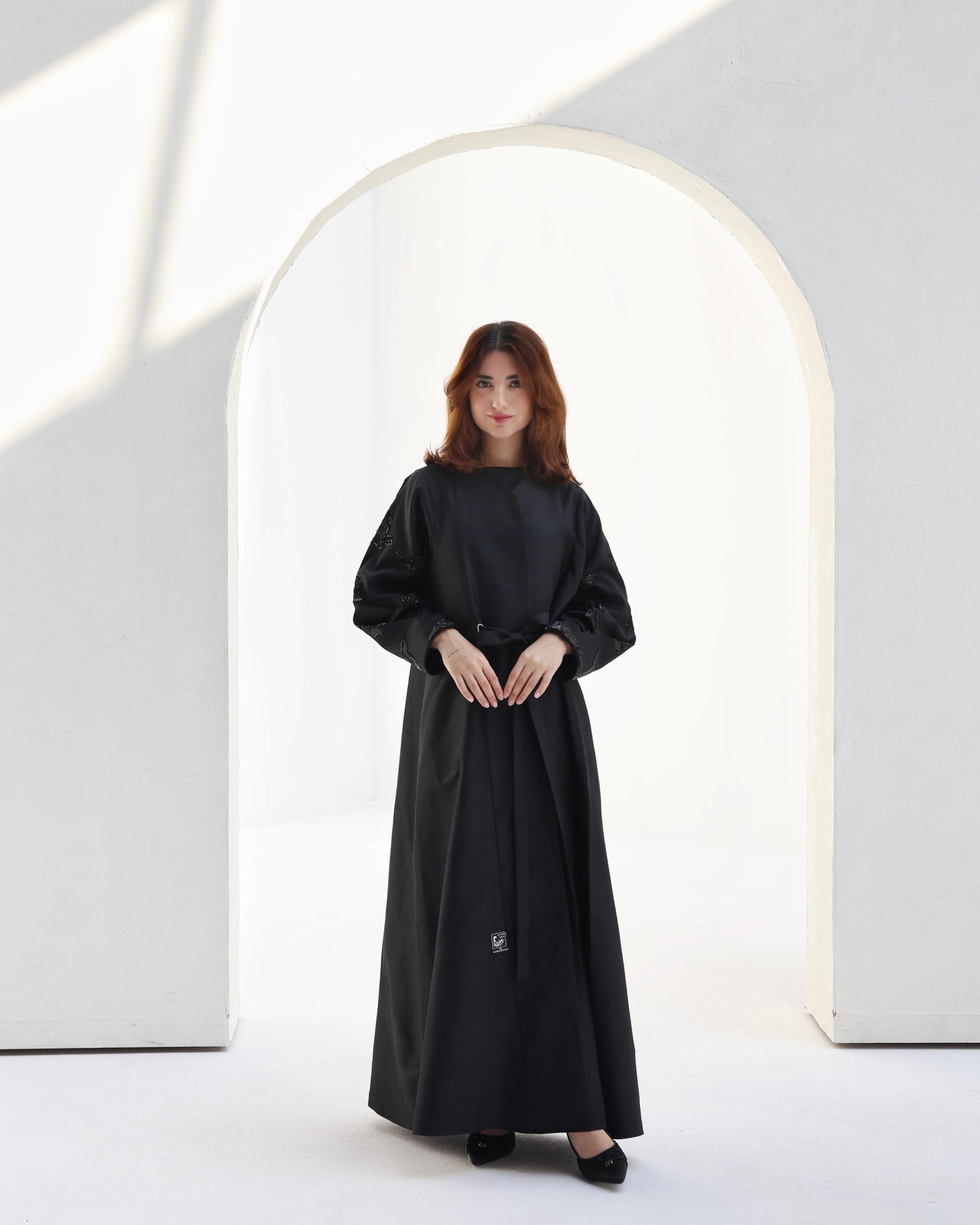 Chinese style Abaya Black