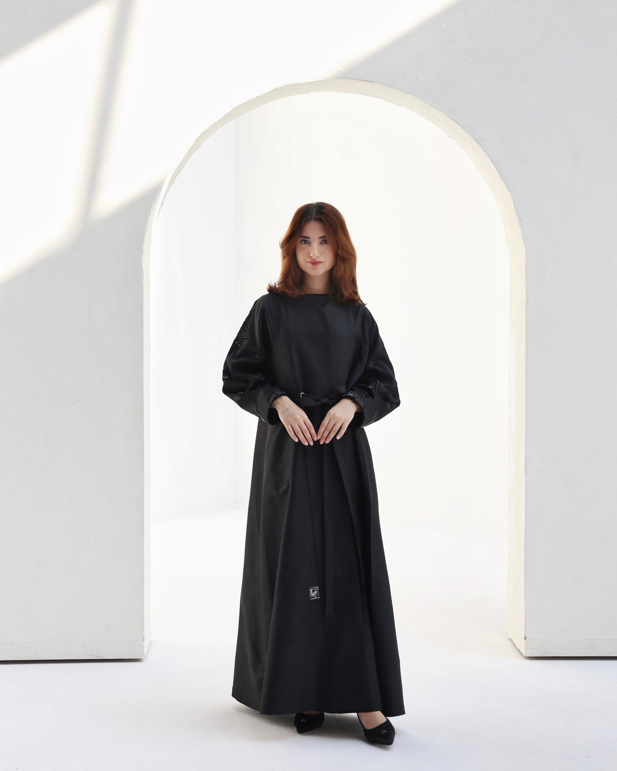 Chinese style Abaya Black