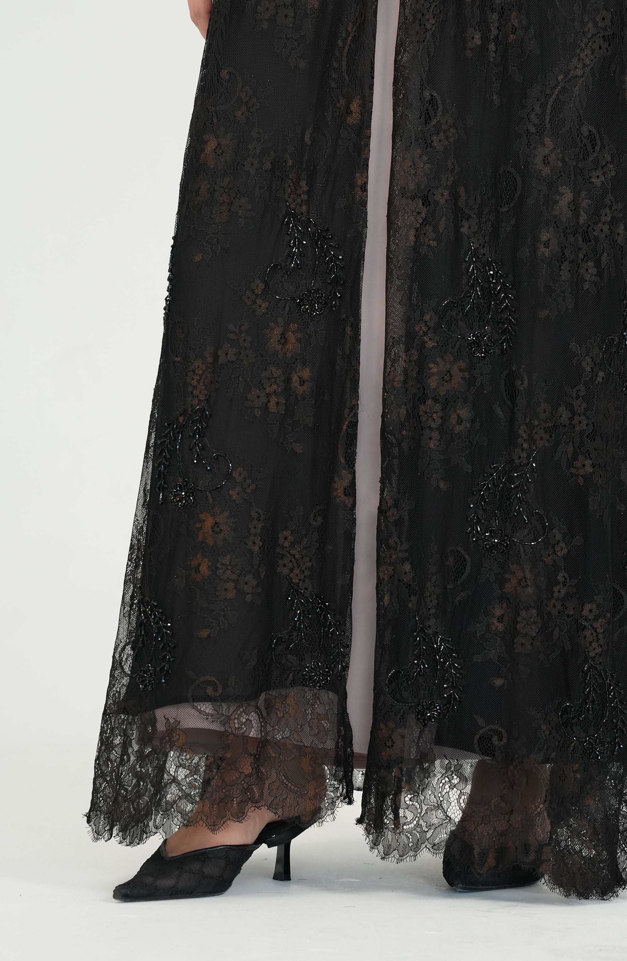 Full Dantil with chiffon Botana Abaya