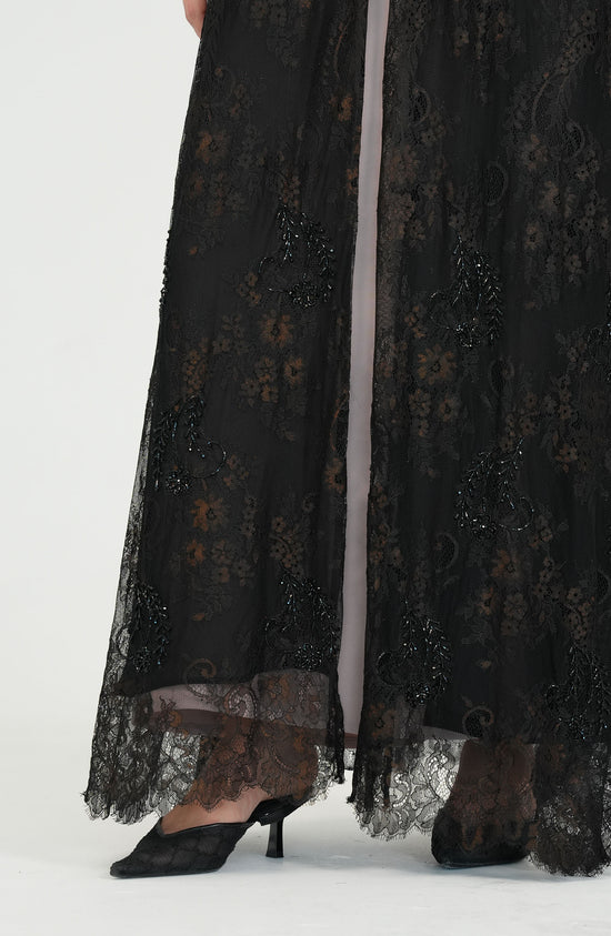 Full Dantil with chiffon Botana Abaya