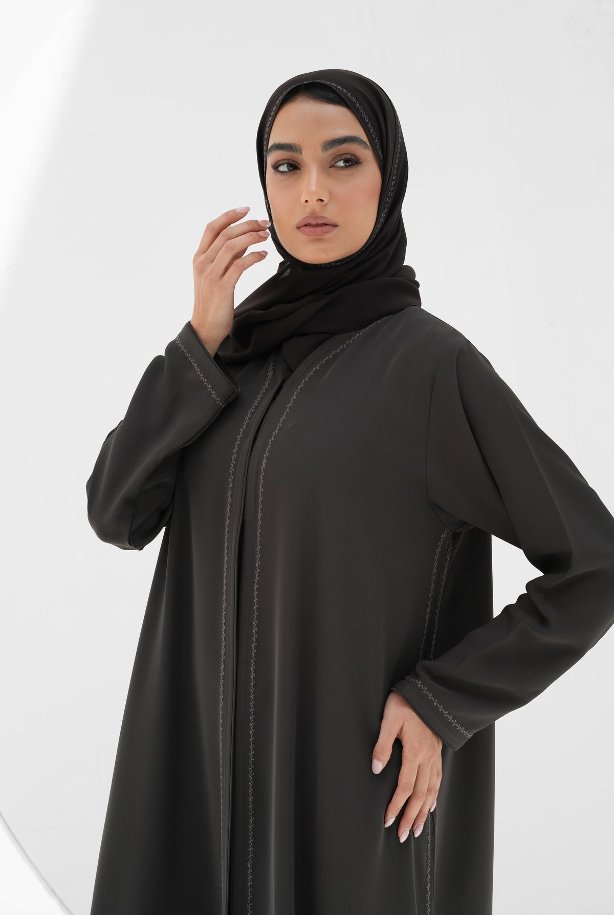Internet fabric  Embroidery abaya and shaila