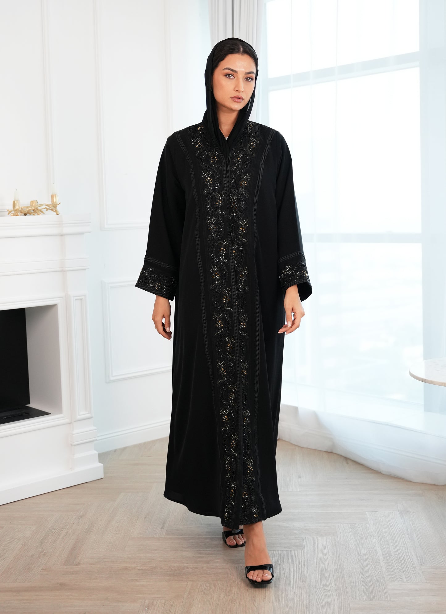 Internet fabric  Lace style with beads handwork