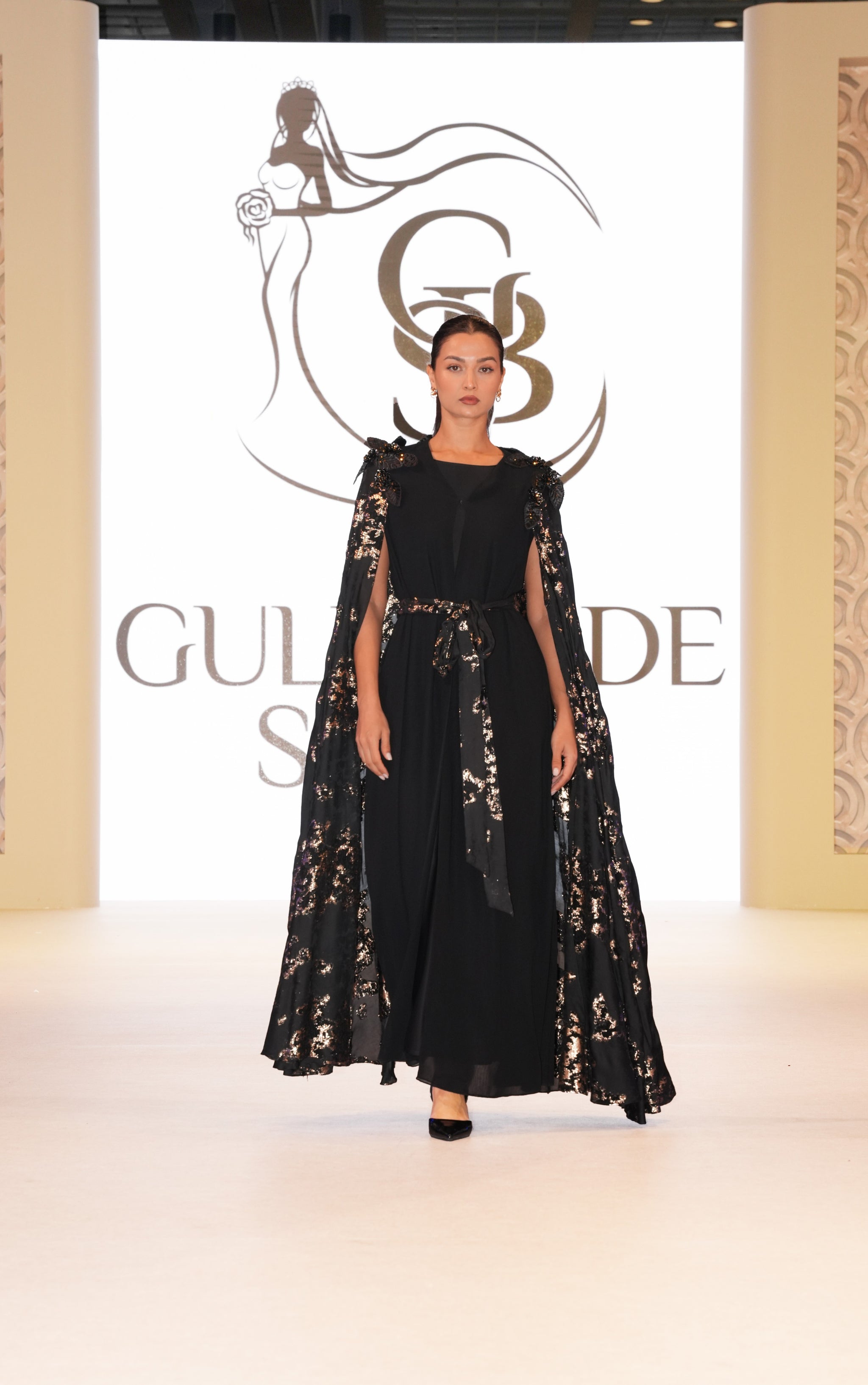 Double Chiffon with Velvet Gold