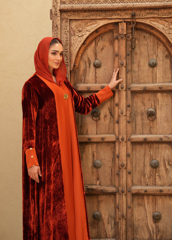 Elegant Velvet silk with Crepe Silk - Colored