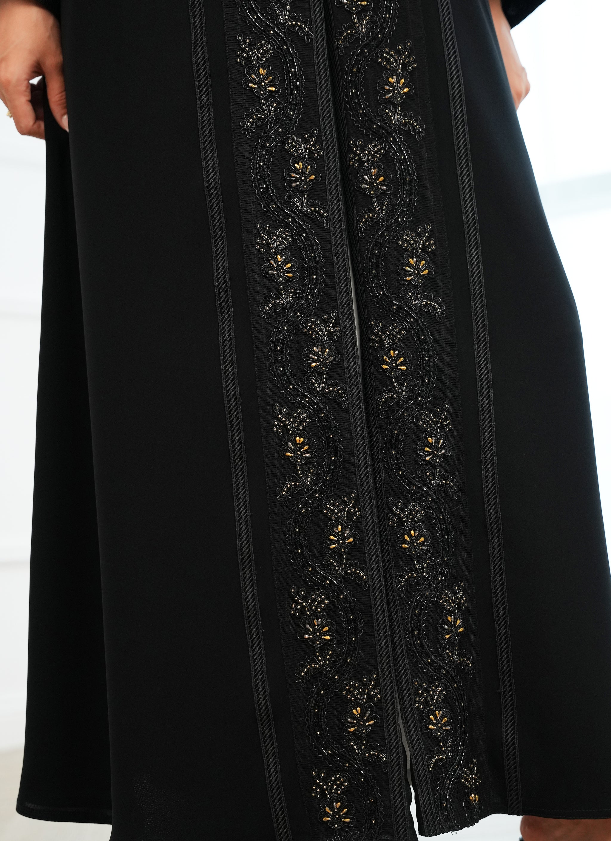 Internet fabric  Lace style with beads handwork