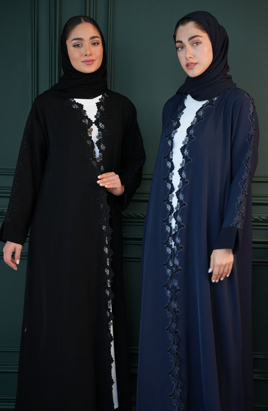 Internet fabric - embroidered lace Abaya