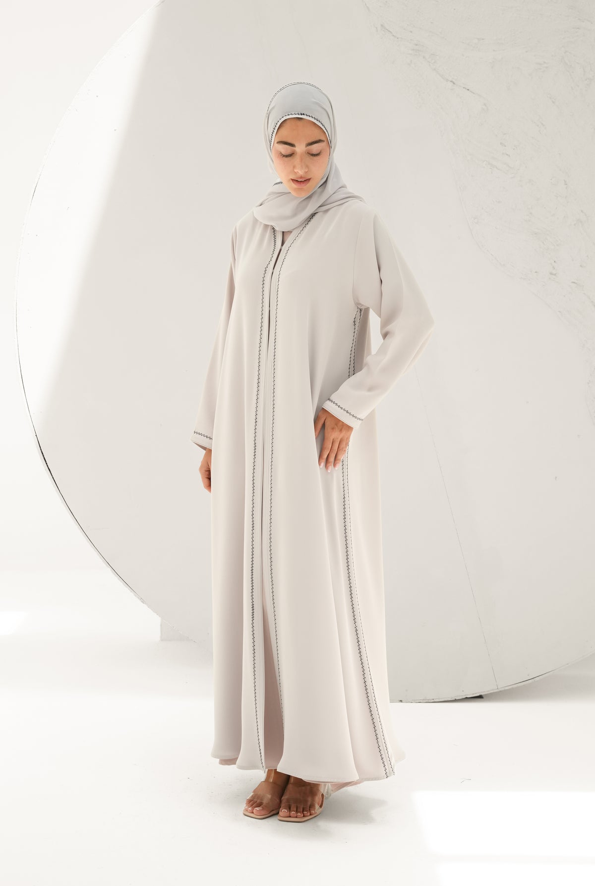 Internet fabric  Embroidery abaya and shaila