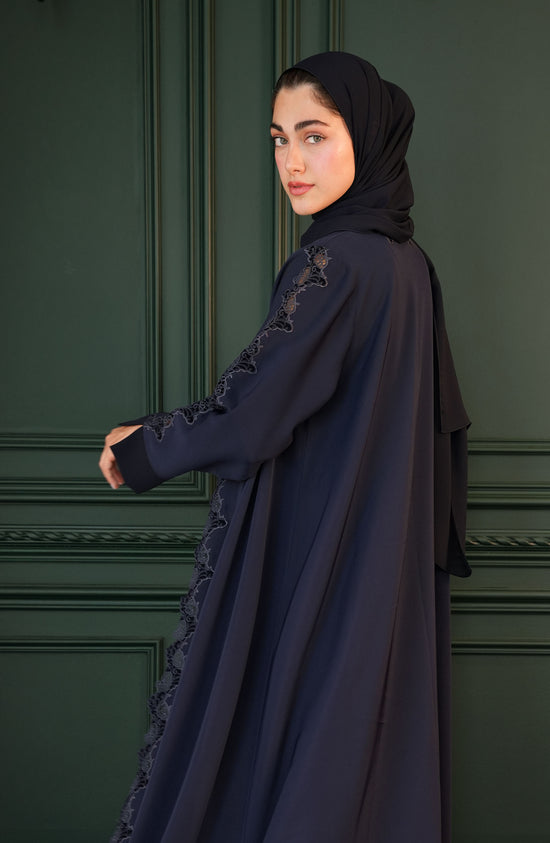 Internet fabric - embroidered lace Abaya