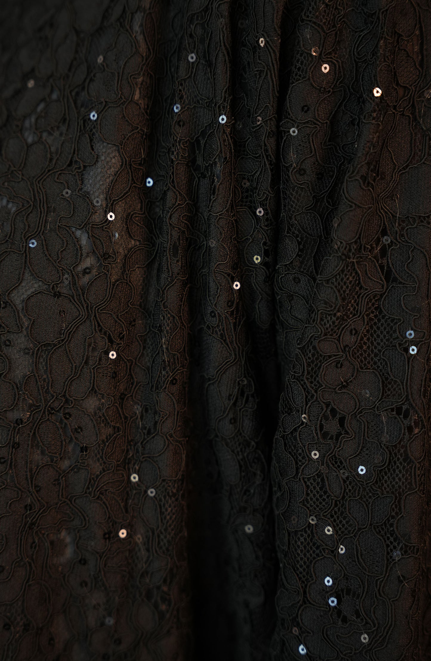 Embroidered lace Abaya with a folk design and lining