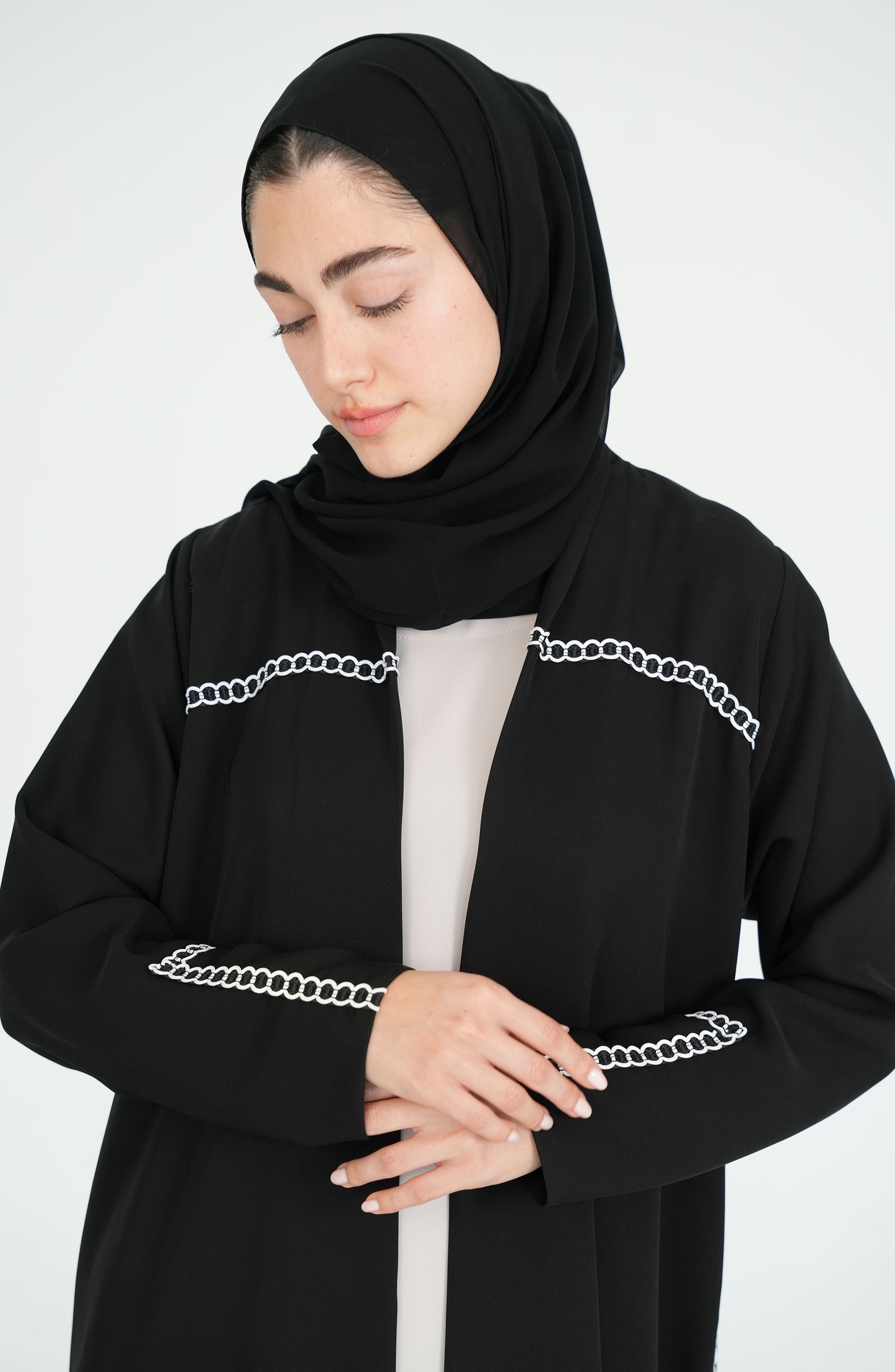 Internet Fabric with White Lace
