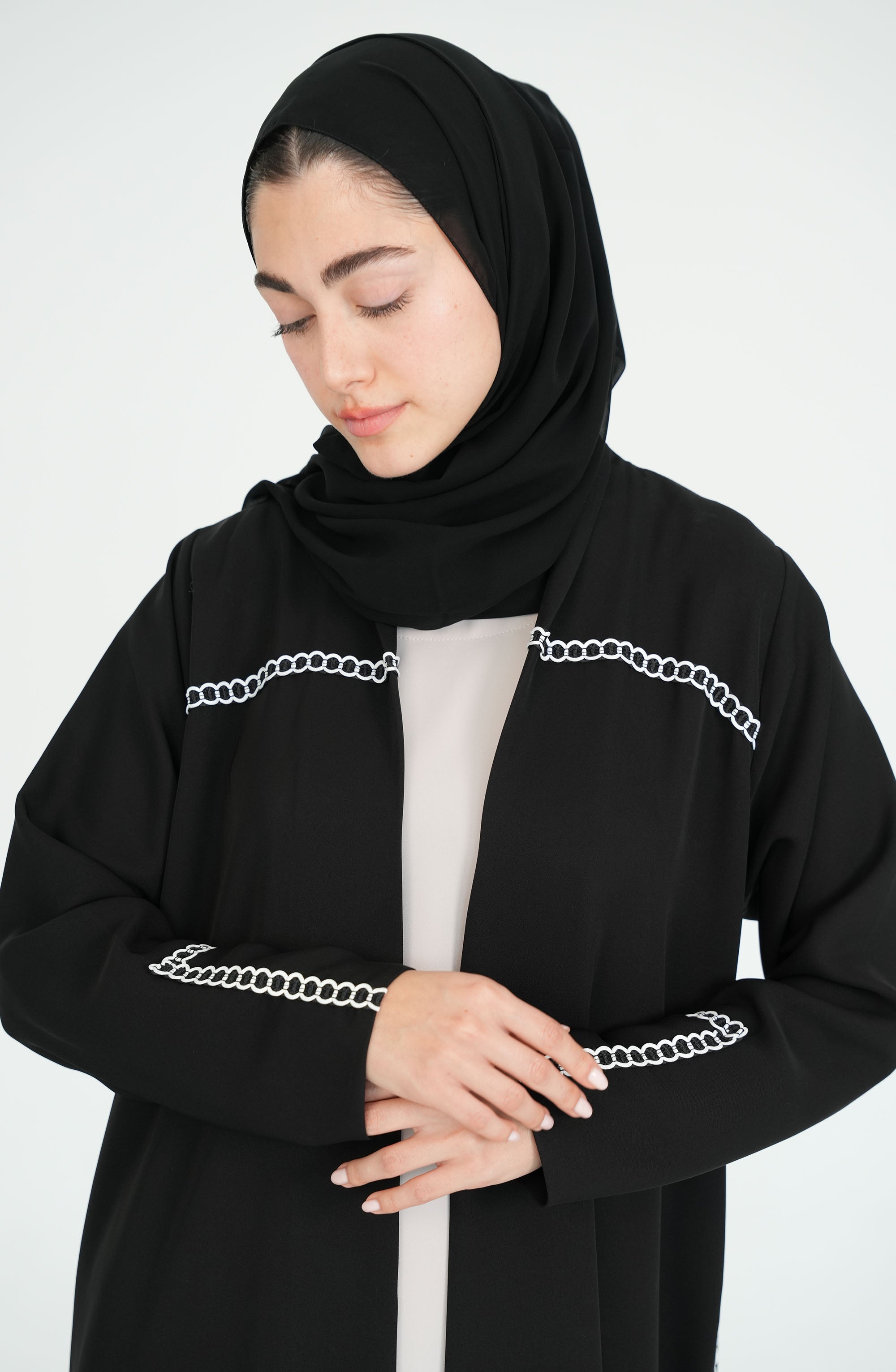 Internet Fabric with White Lace