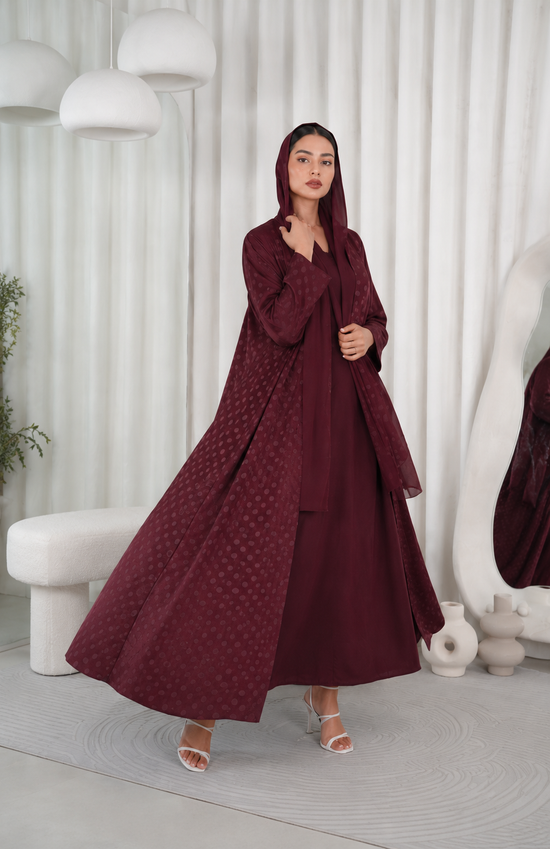 Polka Dot Maroon