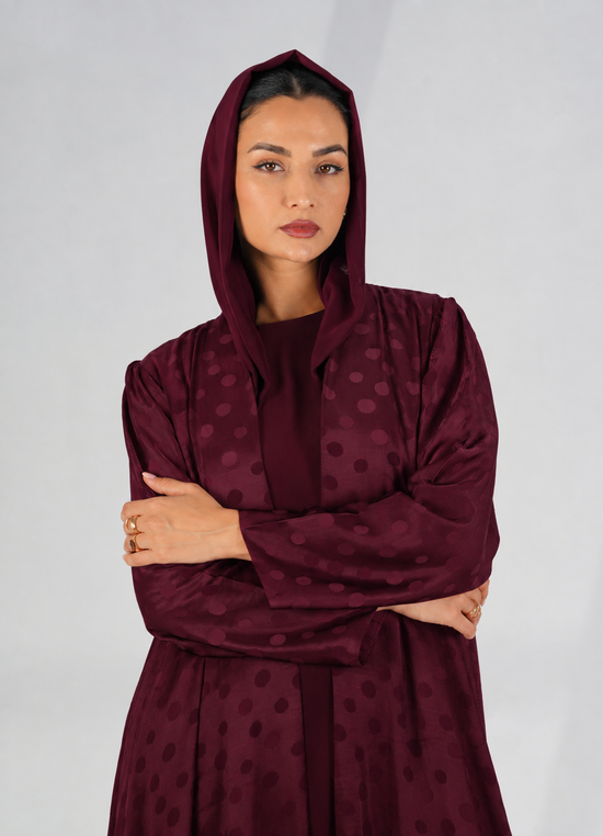 Polka Dot Maroon